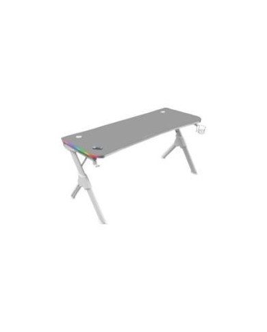 Mesa Mars Gaming 140x75x60cm Gris/Blanca (MGD140RGBW)