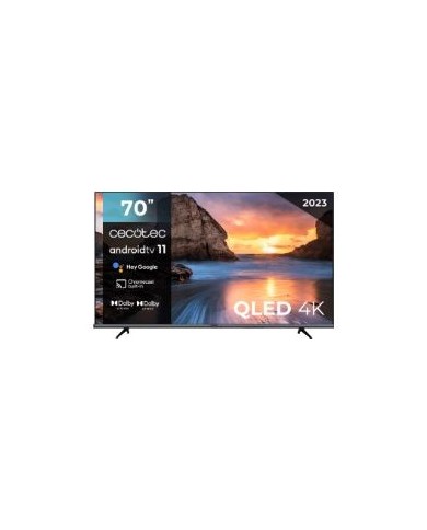 TV CECOTEC 70" V1+ VQU11070+ 4K UHD QLED Negro (02617)